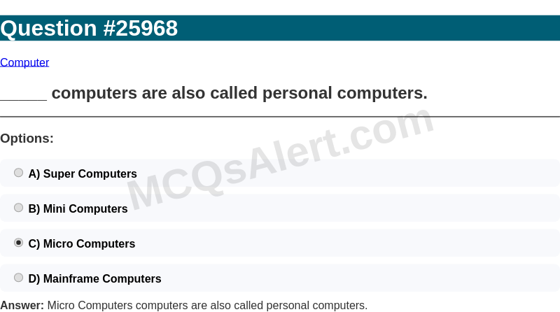 Question Screenshot