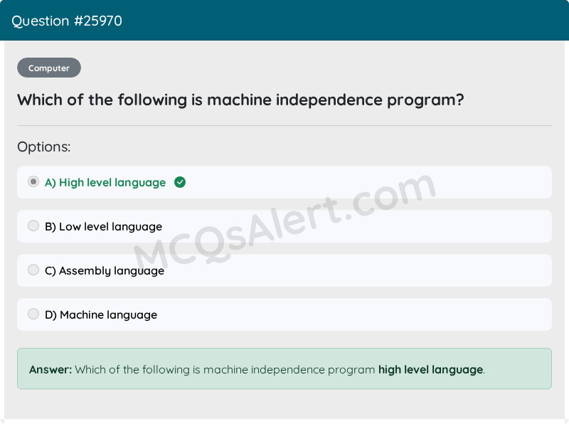 Question Screenshot