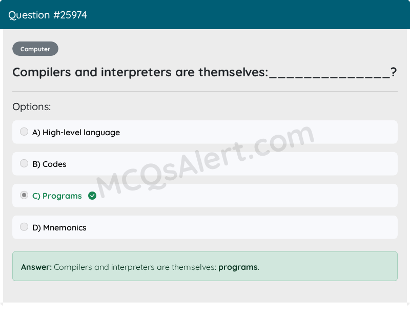 Question Screenshot