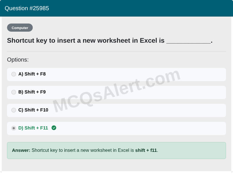 Question Screenshot