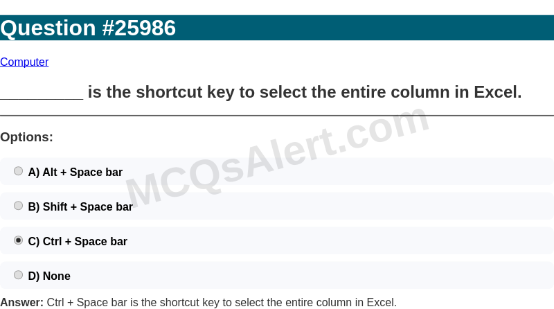Question Screenshot