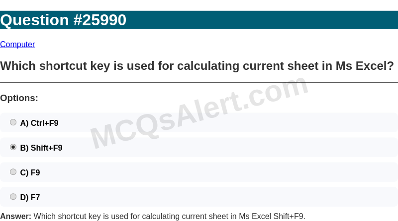 Question Screenshot