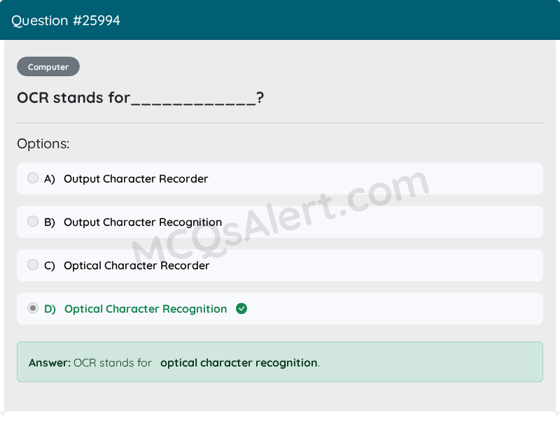Question Screenshot
