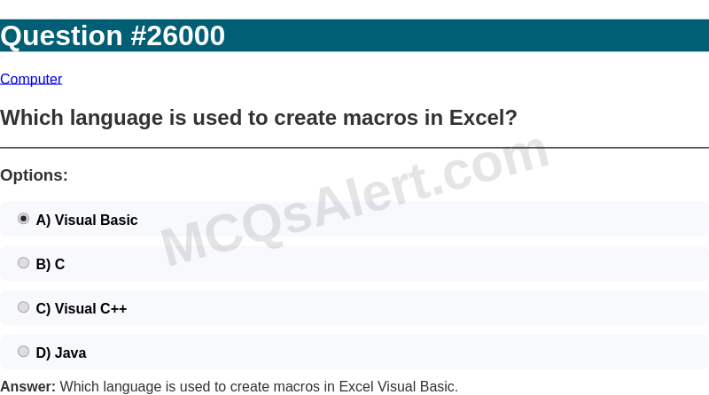 Question Screenshot
