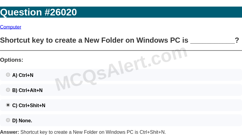 Question Screenshot