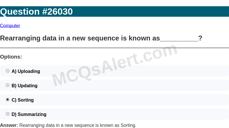 Question Screenshot