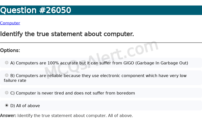 Question Screenshot