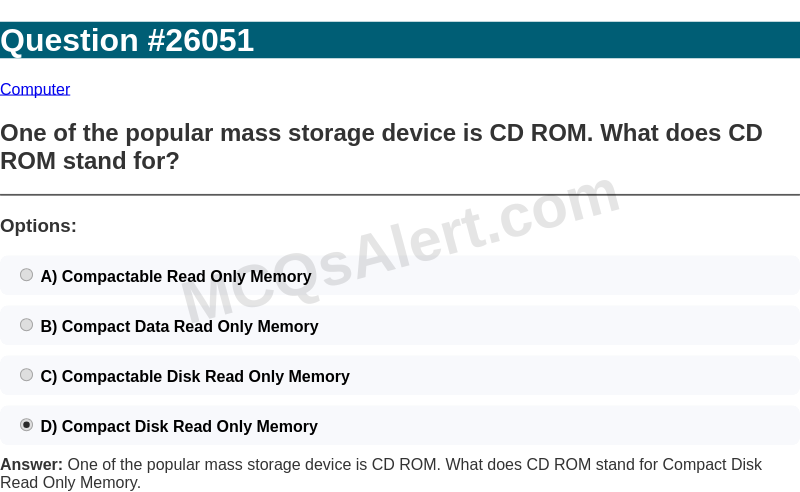 Question Screenshot