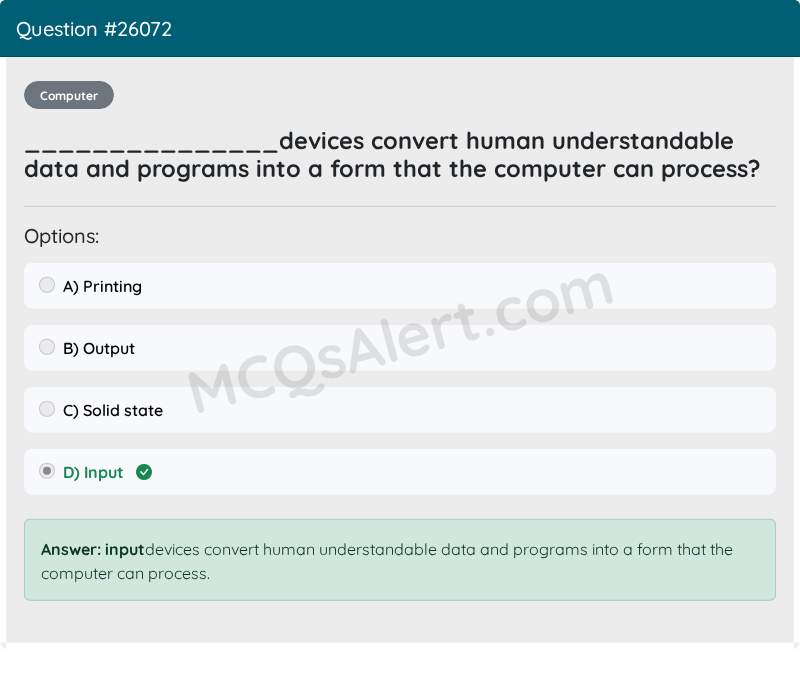 Question Screenshot