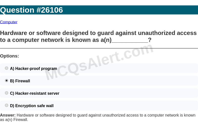 Question Screenshot