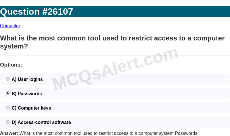 Question Screenshot