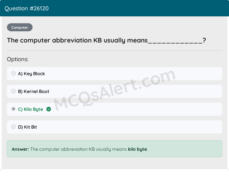 Question Screenshot