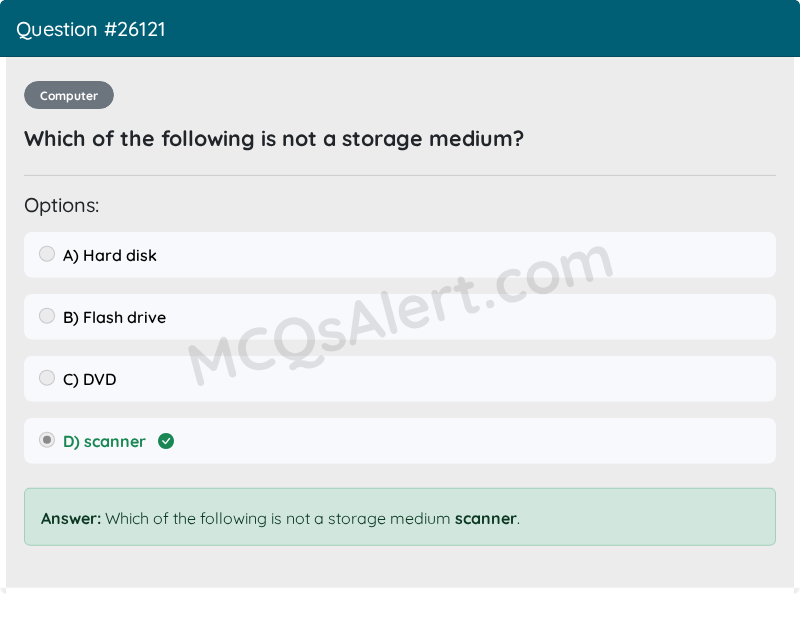 Question Screenshot