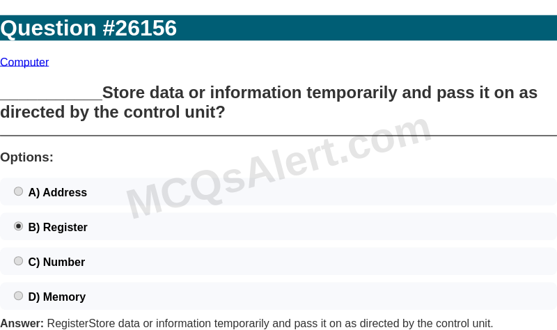 Question Screenshot
