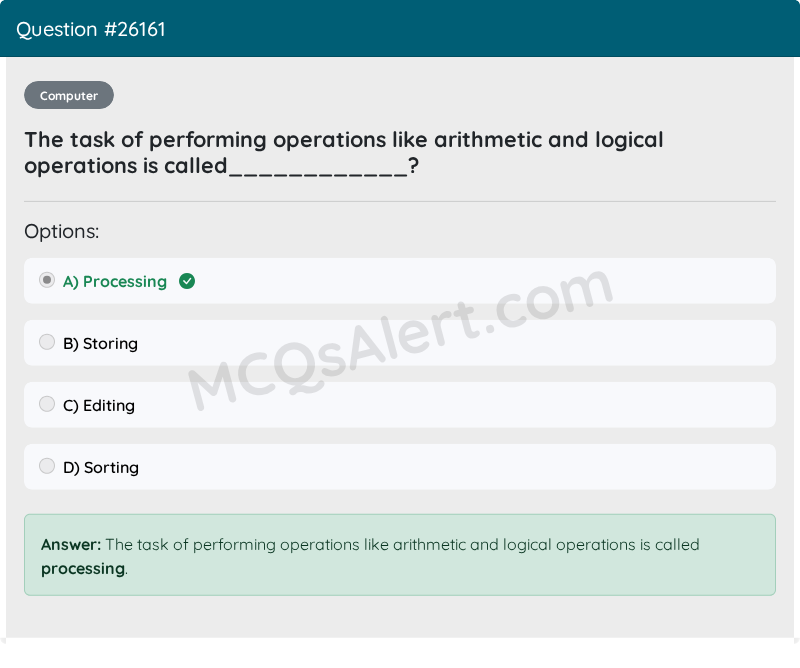 Question Screenshot