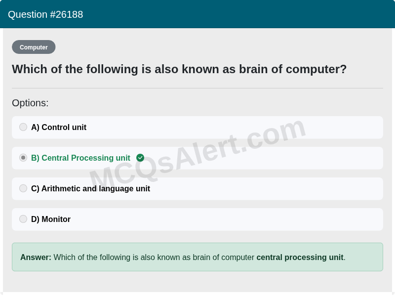 Question Screenshot