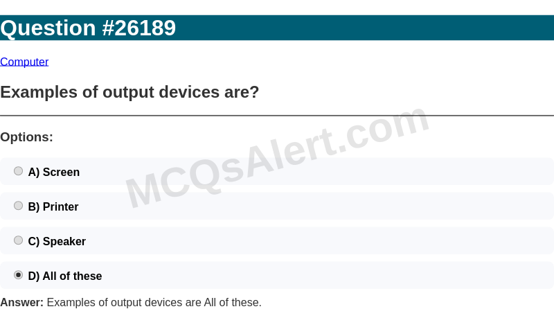 Question Screenshot