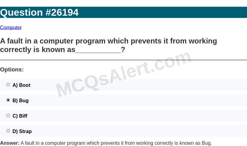 Question Screenshot