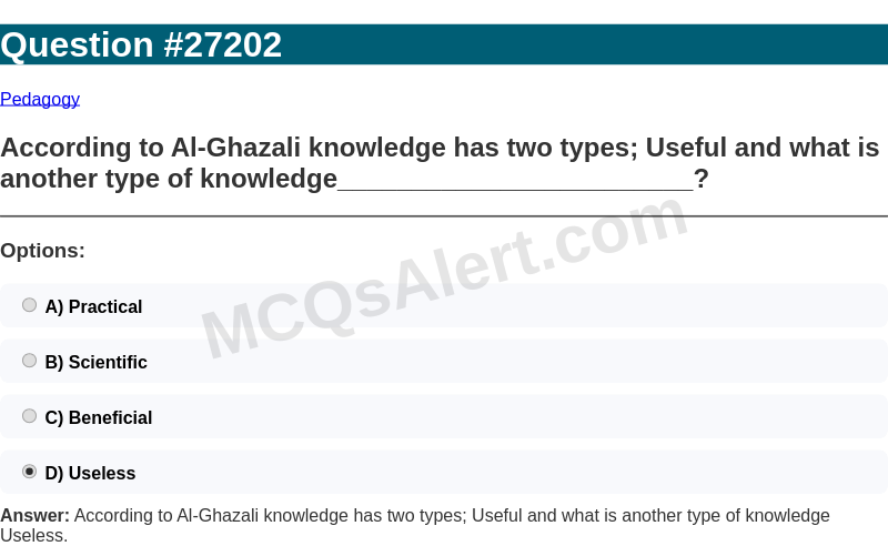 Question Screenshot
