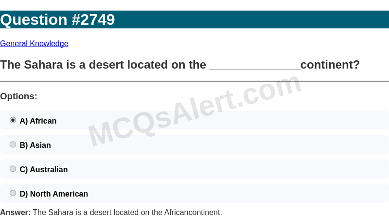 Question Screenshot