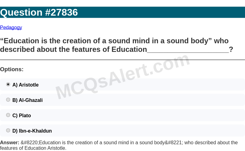 Question Screenshot