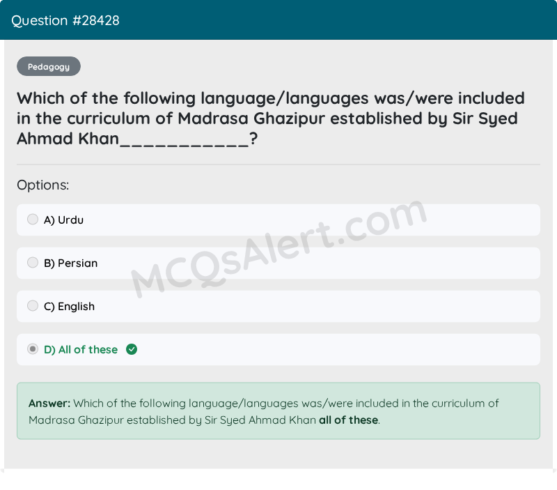 Question Screenshot