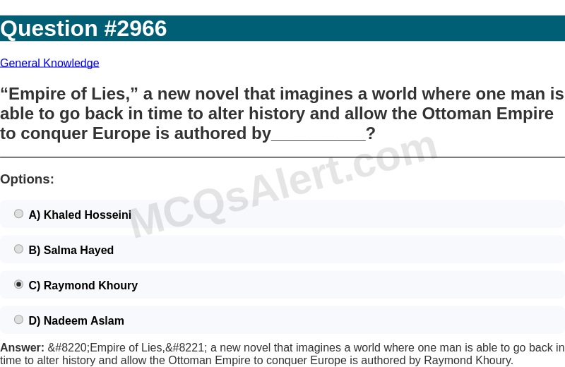 Question Screenshot