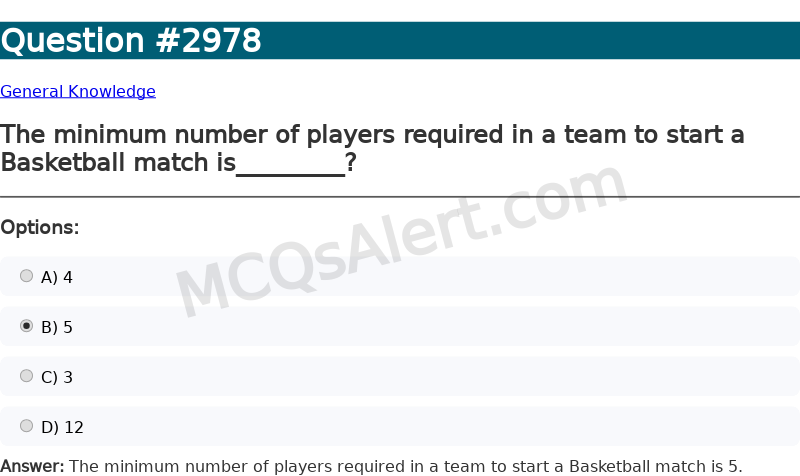 Question Screenshot