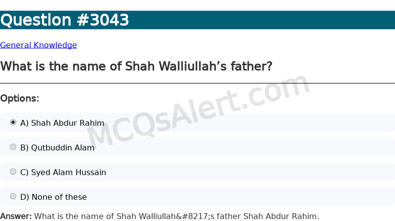Question Screenshot