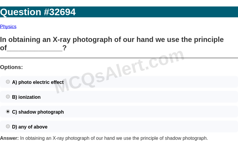 Question Screenshot