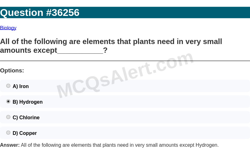 Question Screenshot