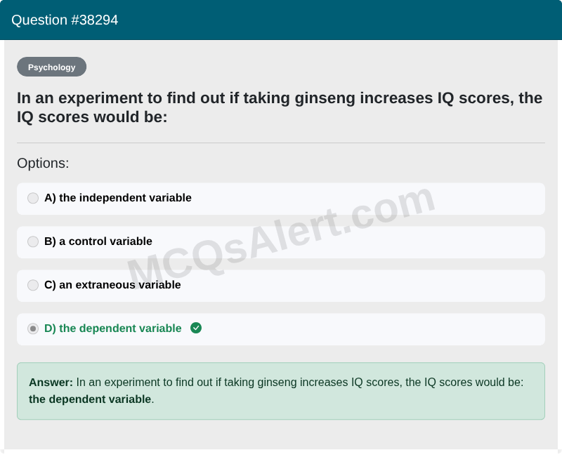 Question Screenshot