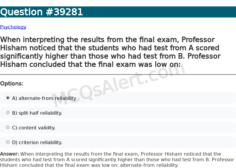 Question Screenshot