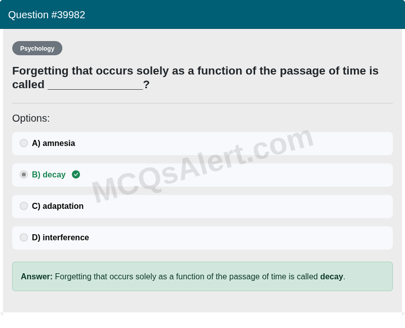 Question Screenshot