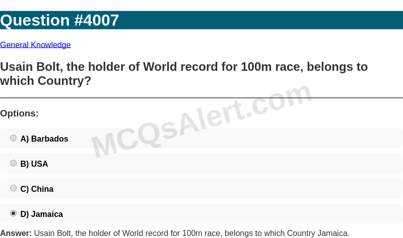 Question Screenshot