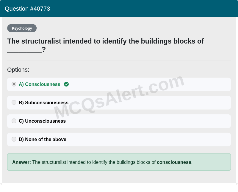 Question Screenshot