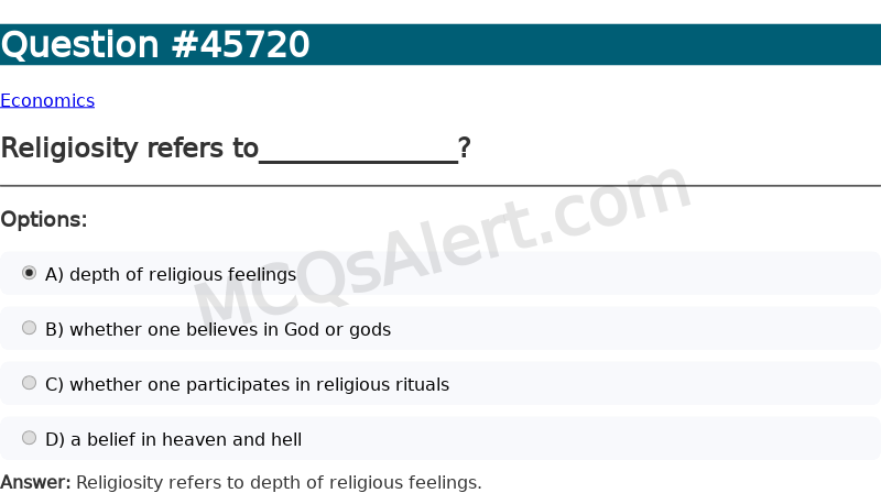 Question Screenshot
