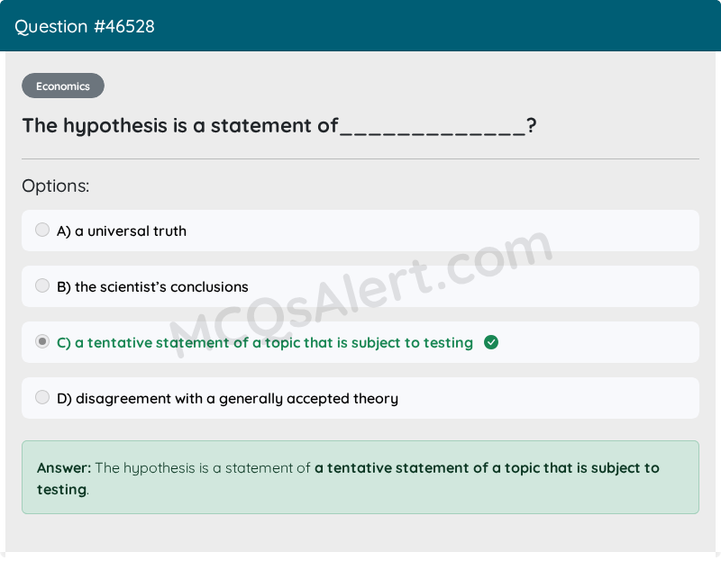 Question Screenshot