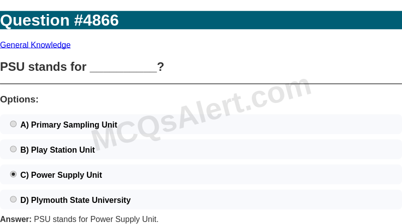 Question Screenshot
