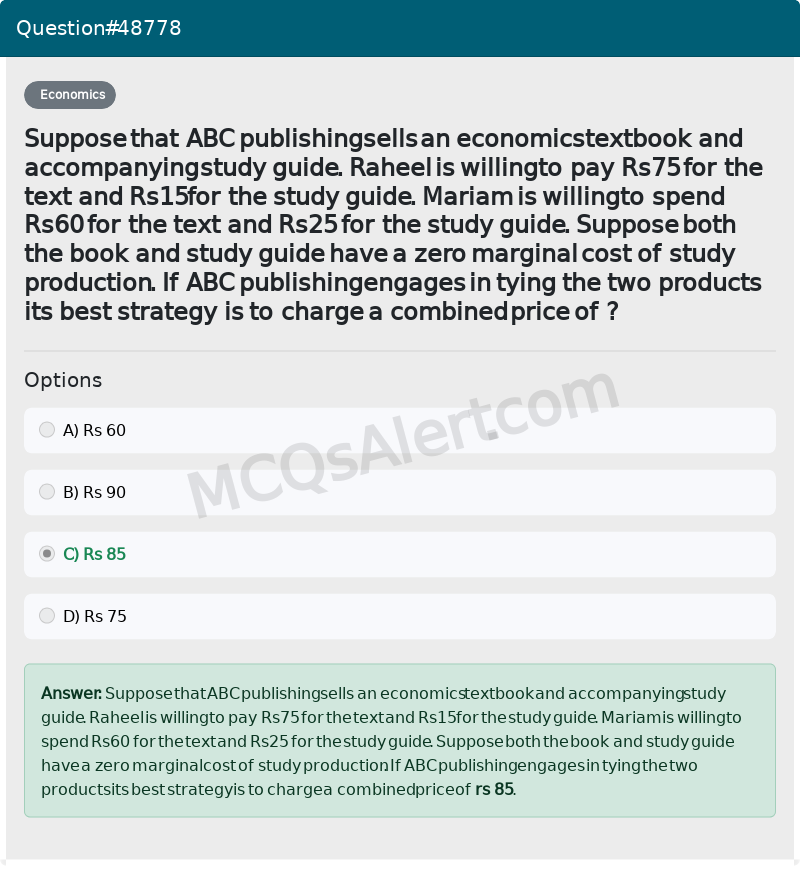 Question Screenshot