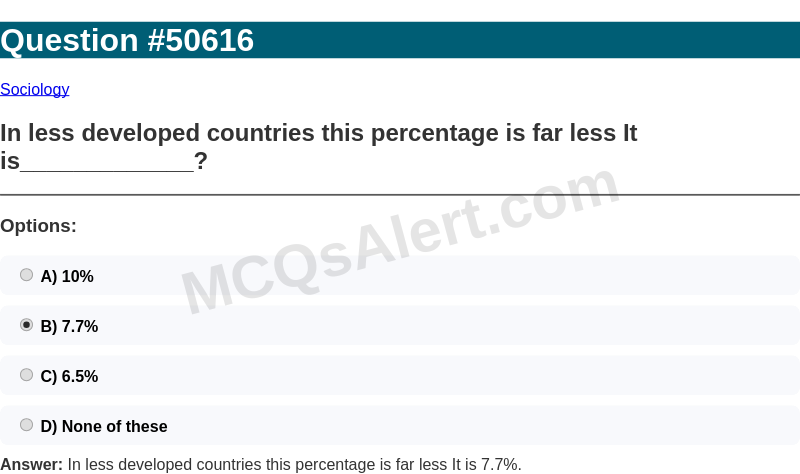 Question Screenshot