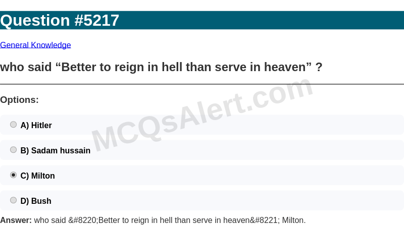 Question Screenshot
