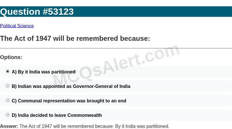 Question Screenshot