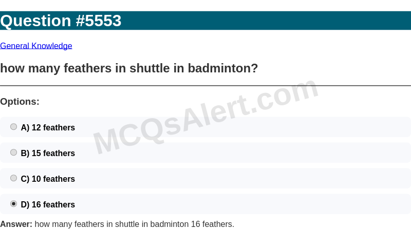 Question Screenshot