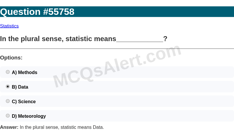 Question Screenshot