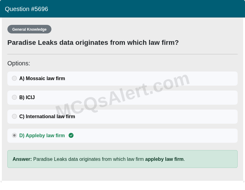 Question Screenshot