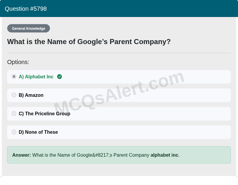 Question Screenshot