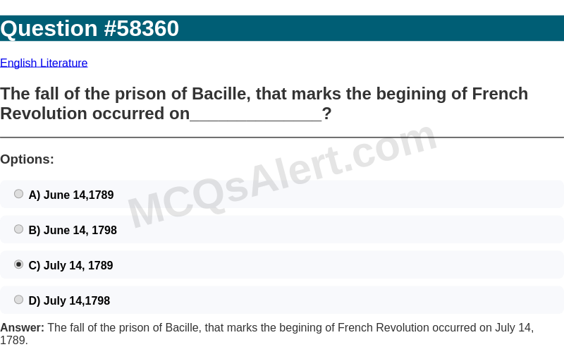 Question Screenshot