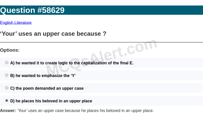 Question Screenshot