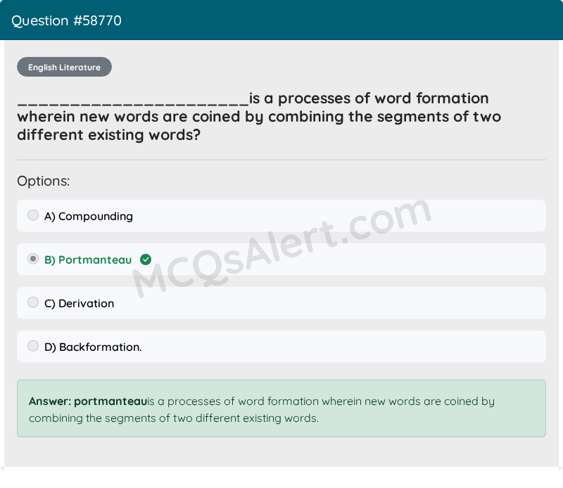 Question Screenshot